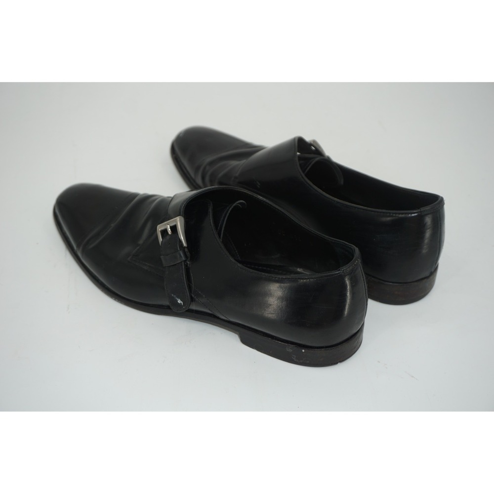 Prada Black Patent Leather Monk Strap Cap Toe Men's Size 8UK 9US - Picture 2 of 9